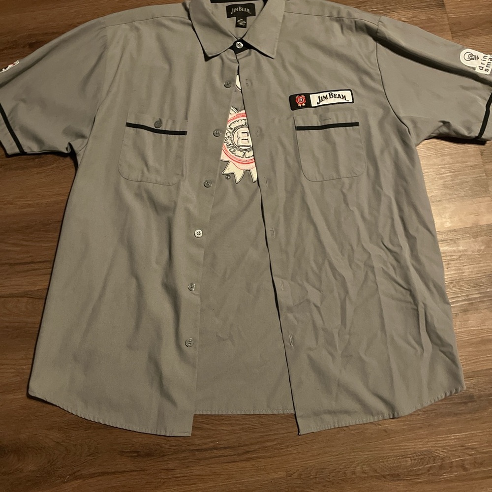 Gray Casual Button Down Shirt for Men